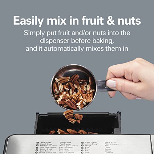 Hamilton Beach Premium Dough & Bread Maker with Auto Fruit Dispenser for Gluten Free & Keto Dieters, 2 lb. Loaf Capacit