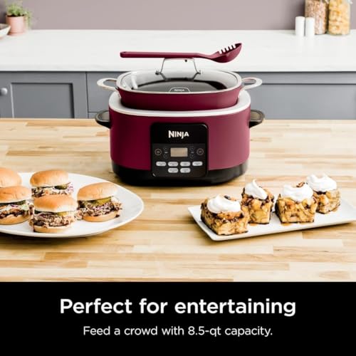 Ninja Foodi Possible Cooker PRO MC1000 8.5Qt Multicooker: Slow Cooker, Oven Safe Up to 500F, Nonstick (Cherry)  
Ninja F