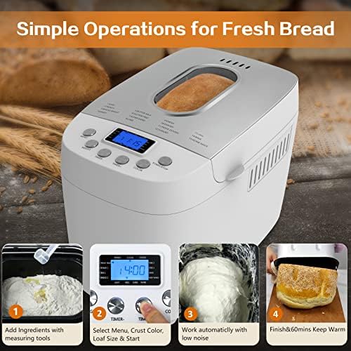 Davivy |3LB Bread Maker Machine for Jam & Yogurt Cooking Enthusiasts
| Davivy 15-in-1 Automatic Bread Machine for Busy