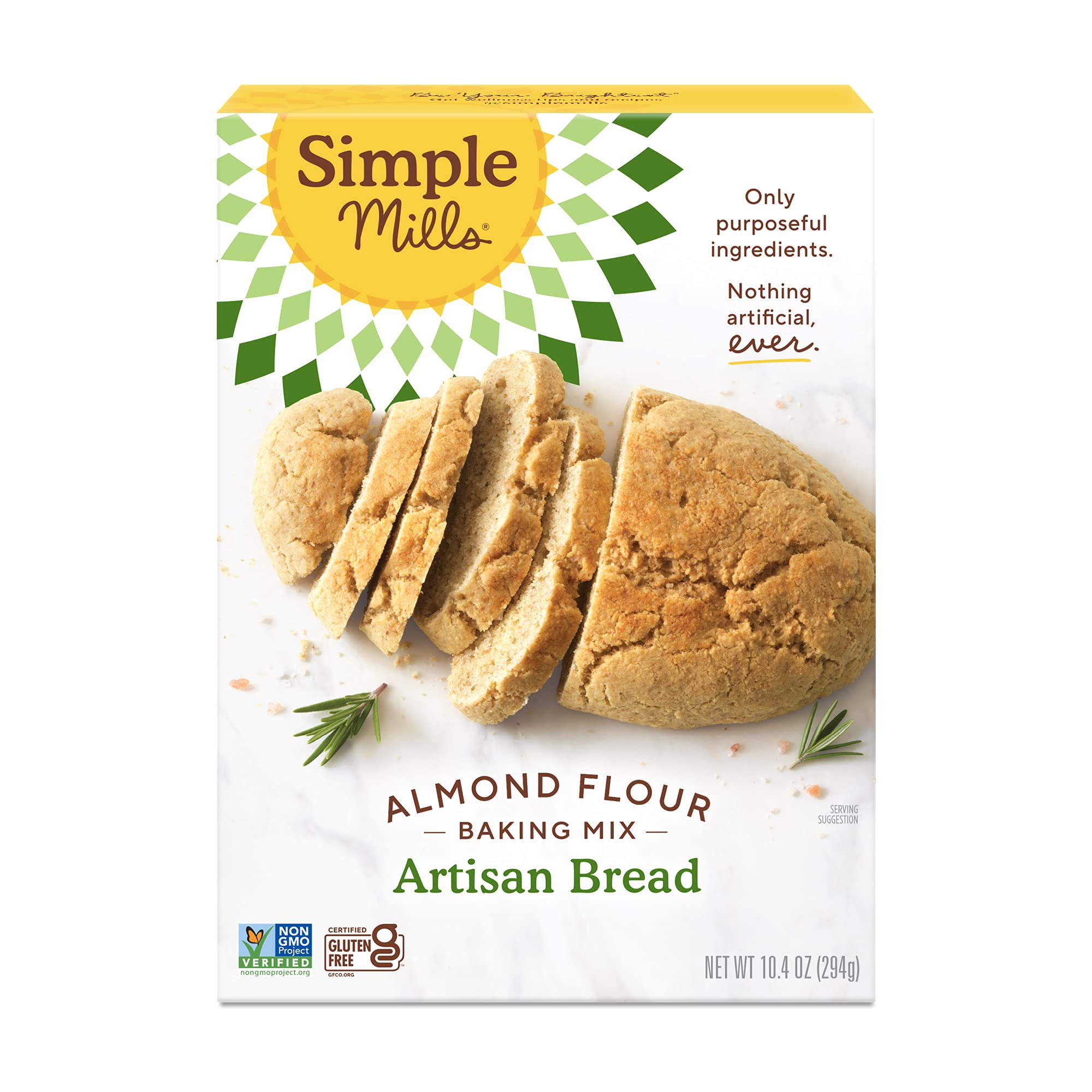 Simple Mills Artisan Bread Mix - Gluten Free, Plant Based, Paleo Friendly
